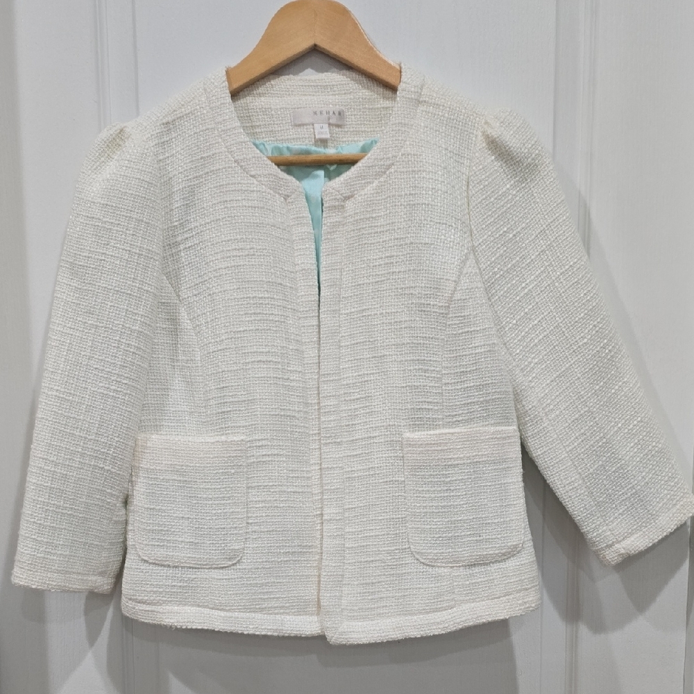 NWOT White Tweed Blaser Ideal For Bride To Be